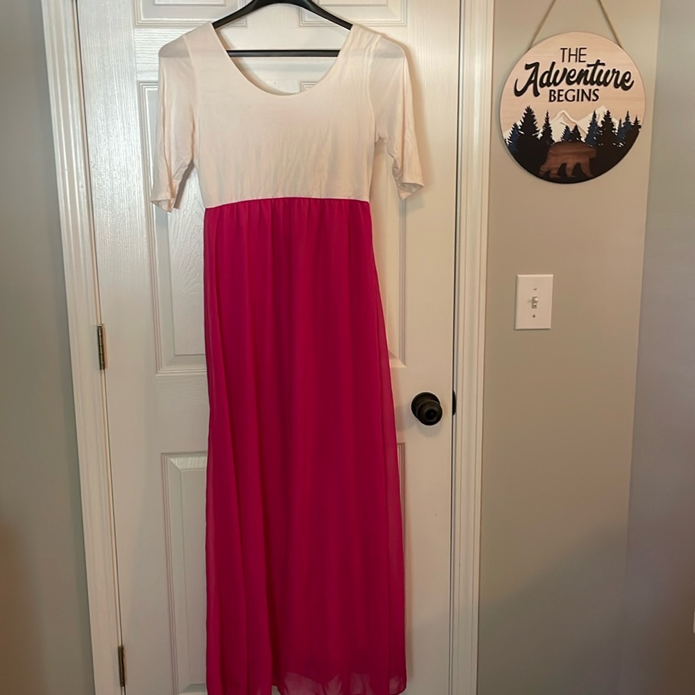 Pink Blush maternity maxi dress